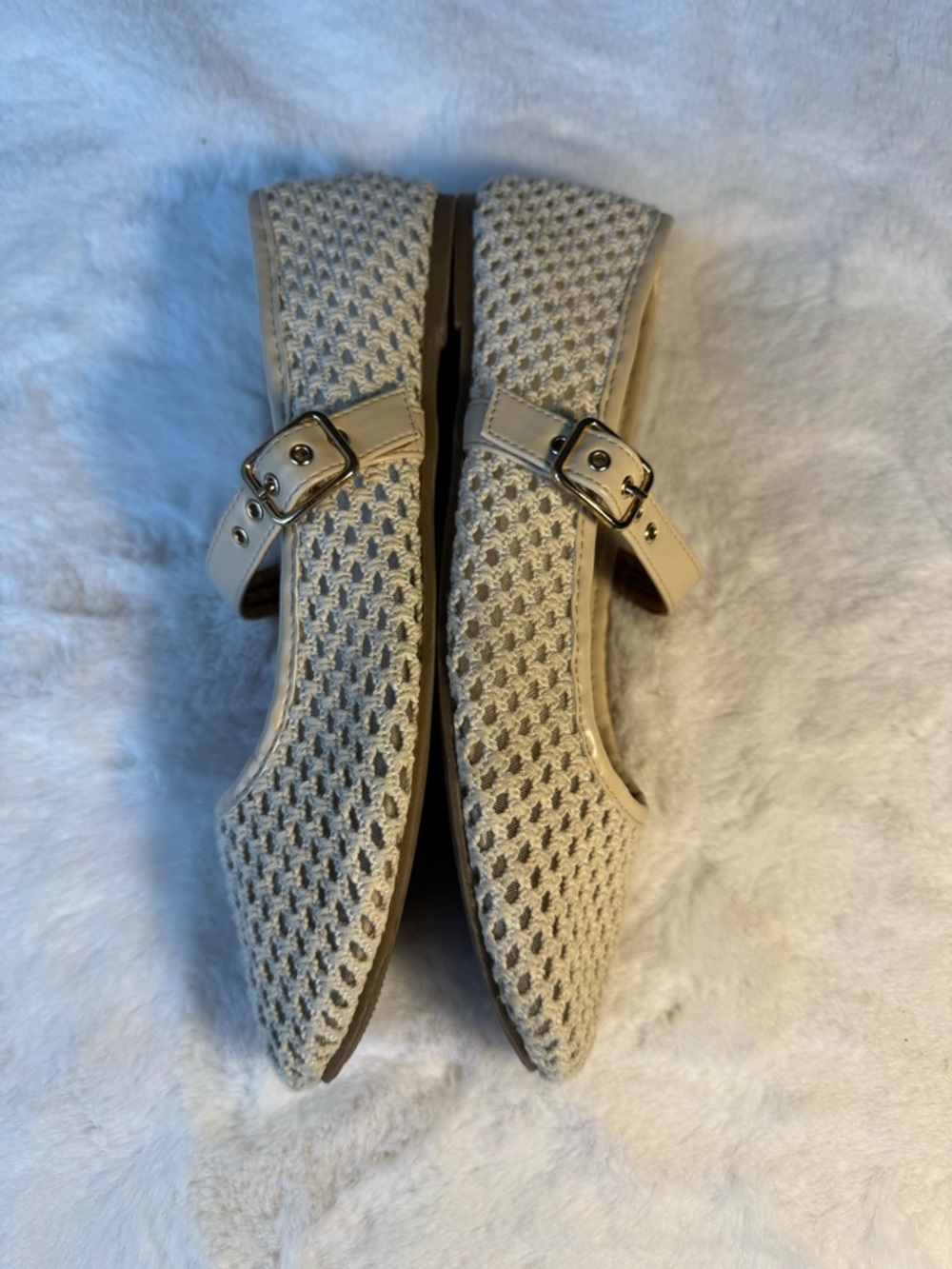 Universal Thread Cream Women’s  Mary Jane Flats Size 8.5 - Picture 3 of 7